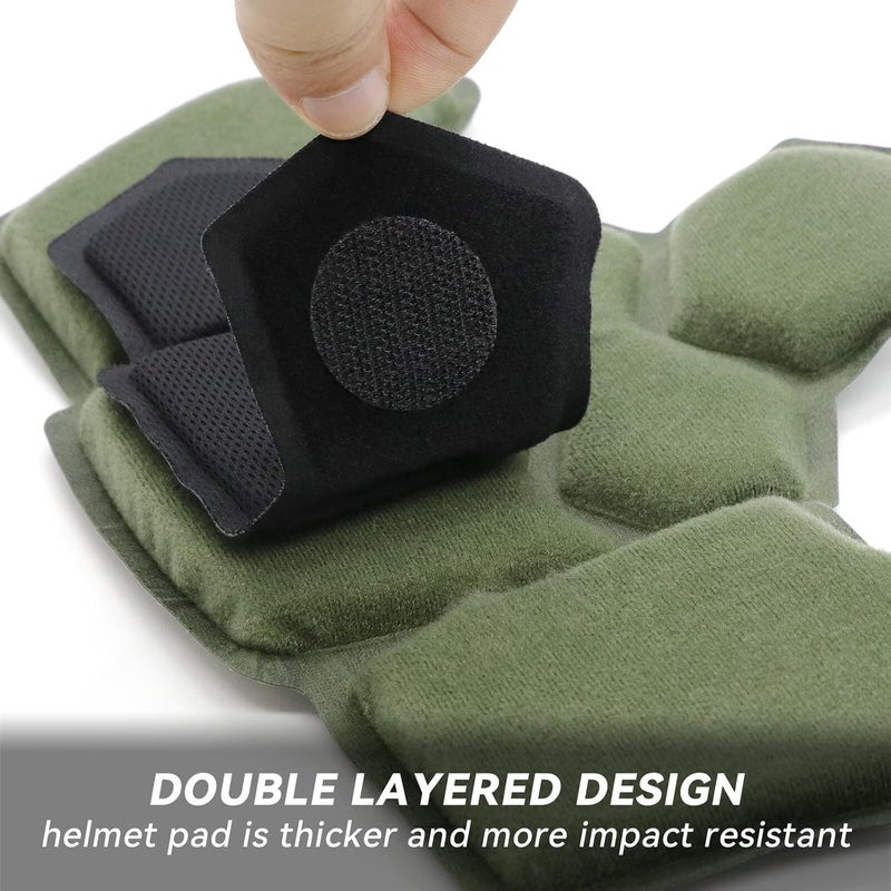 Aoutacc Tactical Airsoft Helmet Pads Internal Memory Foam Foam Protective Cushion Buffer Pad Protection Mat Accessories Liner System for Fast MT MICH IBH AF ACH Helmet - Image 5